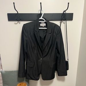 Calvin Klein Dark Gray Stretch Blazer - 14
